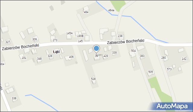 Zabierzów Bocheński, Zabierzów Bocheński, 39, mapa Zabierzów Bocheński