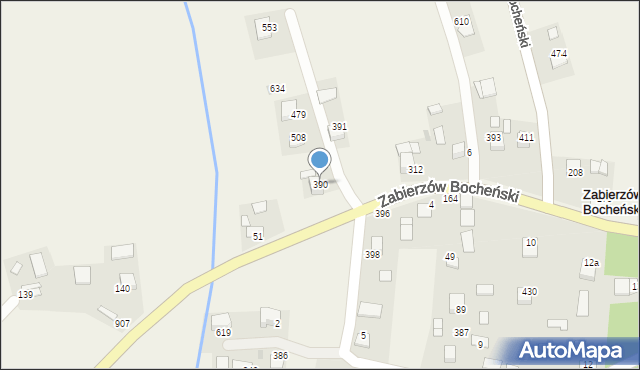 Zabierzów Bocheński, Zabierzów Bocheński, 390, mapa Zabierzów Bocheński