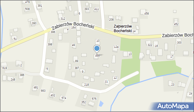 Zabierzów Bocheński, Zabierzów Bocheński, 430, mapa Zabierzów Bocheński