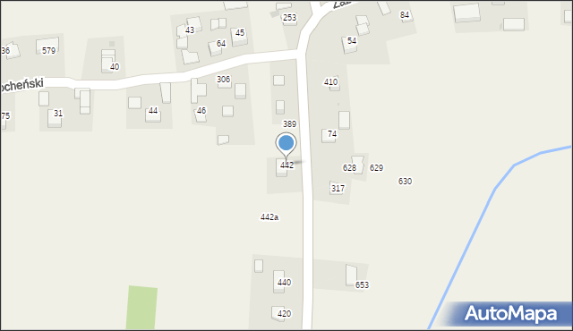 Zabierzów Bocheński, Zabierzów Bocheński, 442, mapa Zabierzów Bocheński