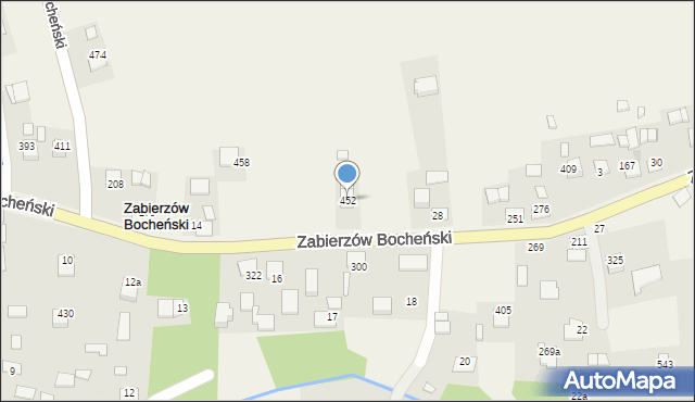 Zabierzów Bocheński, Zabierzów Bocheński, 452, mapa Zabierzów Bocheński