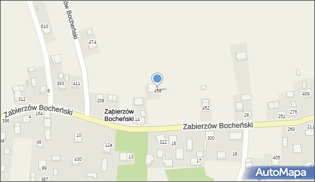 Zabierzów Bocheński, Zabierzów Bocheński, 458, mapa Zabierzów Bocheński