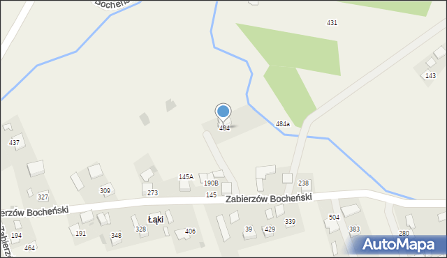 Zabierzów Bocheński, Zabierzów Bocheński, 484, mapa Zabierzów Bocheński