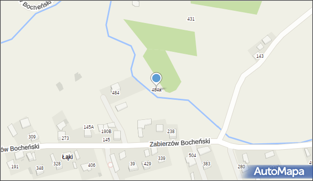 Zabierzów Bocheński, Zabierzów Bocheński, 484a, mapa Zabierzów Bocheński