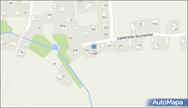 Zabierzów Bocheński, Zabierzów Bocheński, 526, mapa Zabierzów Bocheński