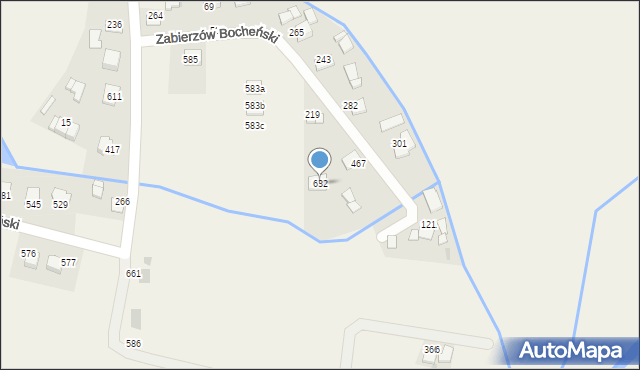 Zabierzów Bocheński, Zabierzów Bocheński, 632, mapa Zabierzów Bocheński