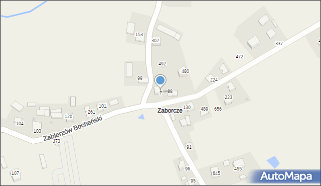 Zabierzów Bocheński, Zabierzów Bocheński, 7, mapa Zabierzów Bocheński