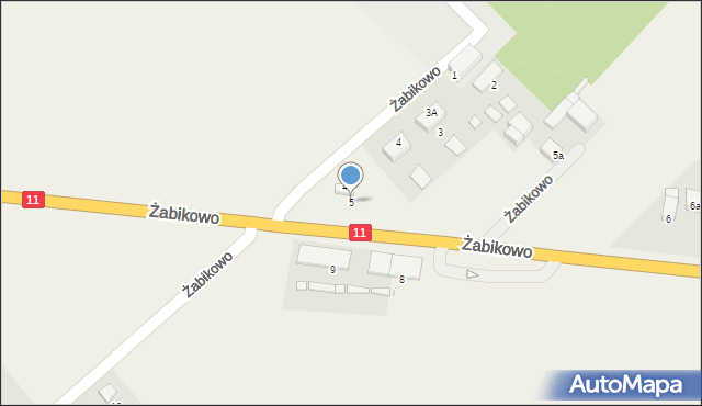 Żabikowo, Żabikowo, 5, mapa Żabikowo