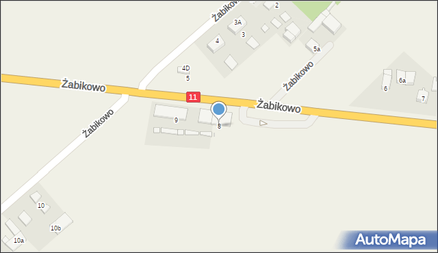 Żabikowo, Żabikowo, 8, mapa Żabikowo