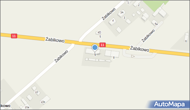 Żabikowo, Żabikowo, 9, mapa Żabikowo