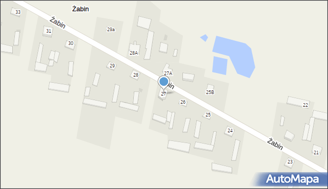 Żabin, Żabin, 27, mapa Żabin