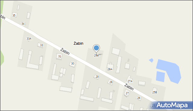 Żabin, Żabin, 29a, mapa Żabin