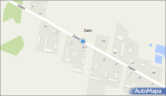 Żabin, Żabin, 30, mapa Żabin