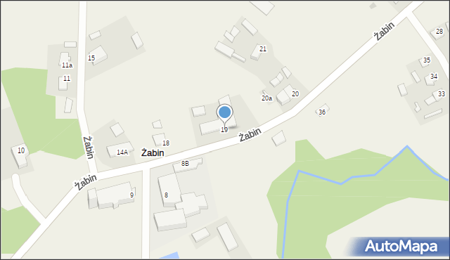 Żabin, Żabin, 19, mapa Żabin