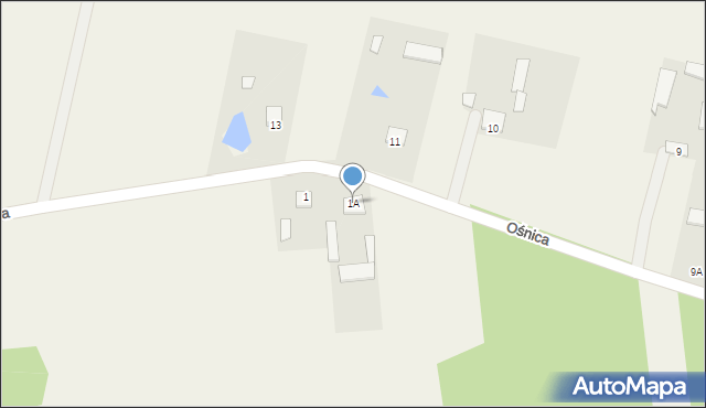 Żabin Karniewski, Żabin Karniewski, 1A, mapa Żabin Karniewski