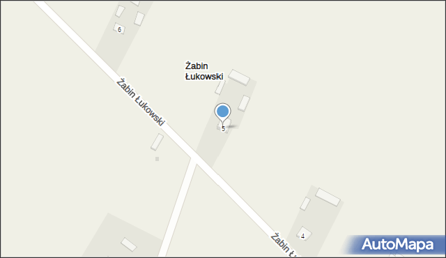 Żabin Łukowski, Żabin Łukowski, 5, mapa Żabin Łukowski