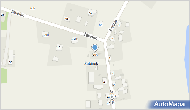 Żabinek, Żabinek, 49A, mapa Żabinek