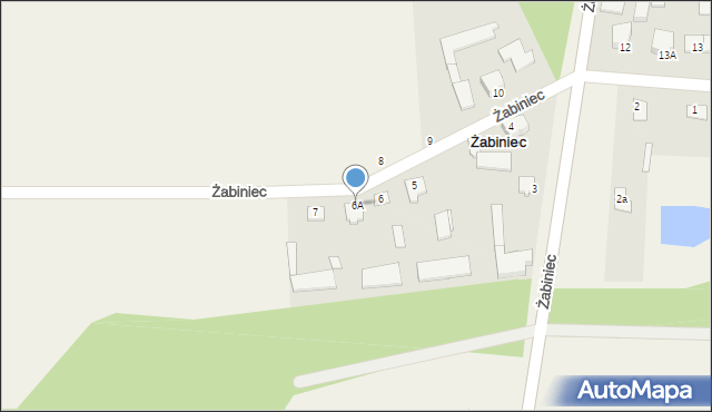 Żabiniec, Żabiniec, 6A, mapa Żabiniec