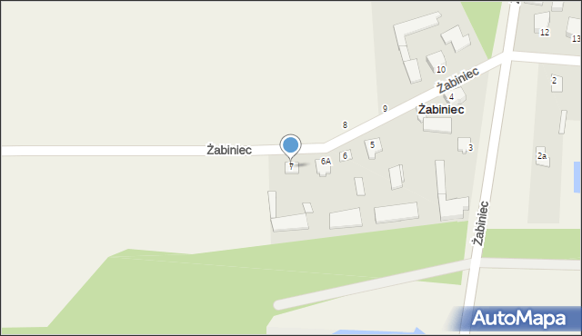 Żabiniec, Żabiniec, 7, mapa Żabiniec