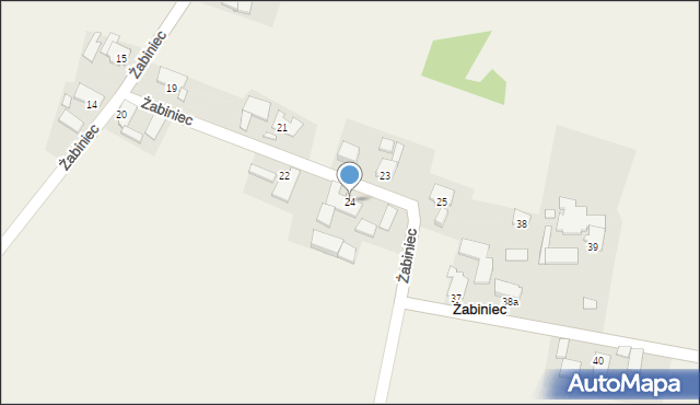 Żabiniec, Żabiniec, 24, mapa Żabiniec