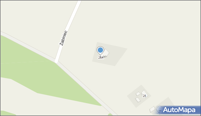 Żabiniec, Żabiniec, 26A, mapa Żabiniec