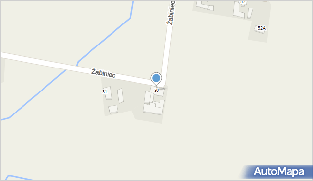 Żabiniec, Żabiniec, 30, mapa Żabiniec