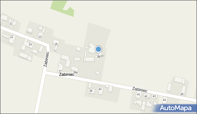 Żabiniec, Żabiniec, 39, mapa Żabiniec