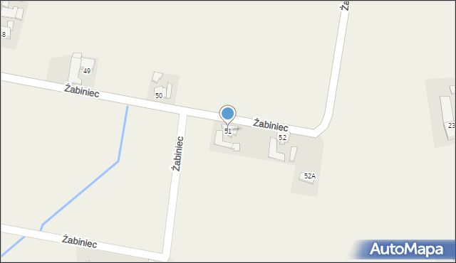 Żabiniec, Żabiniec, 51, mapa Żabiniec