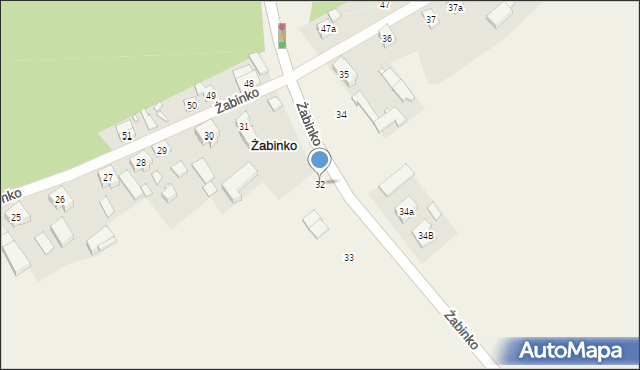 Żabinko, Żabinko, 32, mapa Żabinko