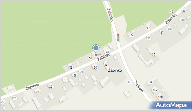 Żabinko, Żabinko, 49, mapa Żabinko