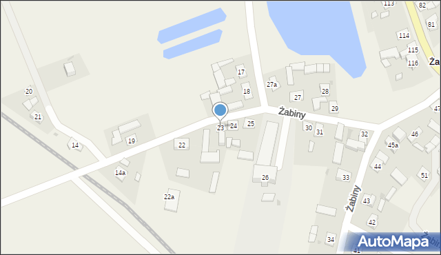 Żabiny, Żabiny, 23, mapa Żabiny