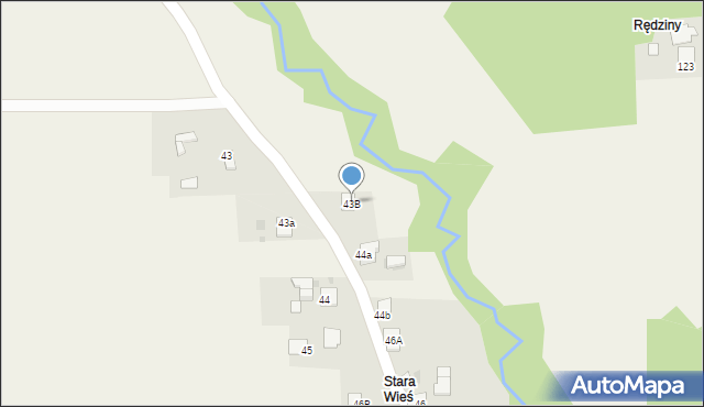 Zabłędza, Zabłędza, 43B, mapa Zabłędza