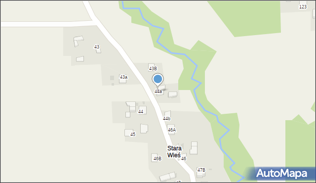 Zabłędza, Zabłędza, 44a, mapa Zabłędza