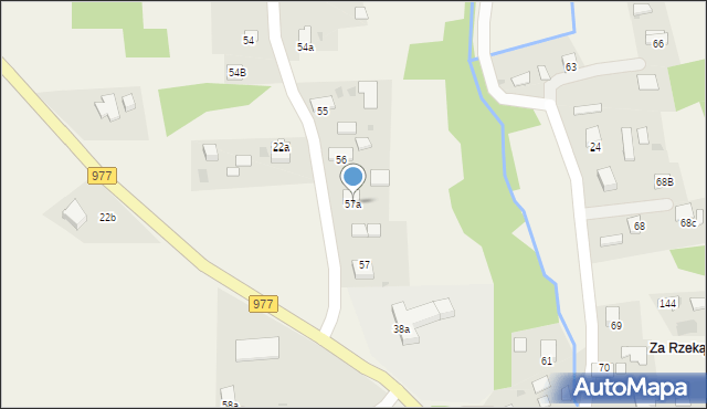 Zabłędza, Zabłędza, 57a, mapa Zabłędza