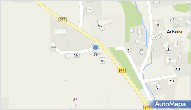 Zabłędza, Zabłędza, 58, mapa Zabłędza