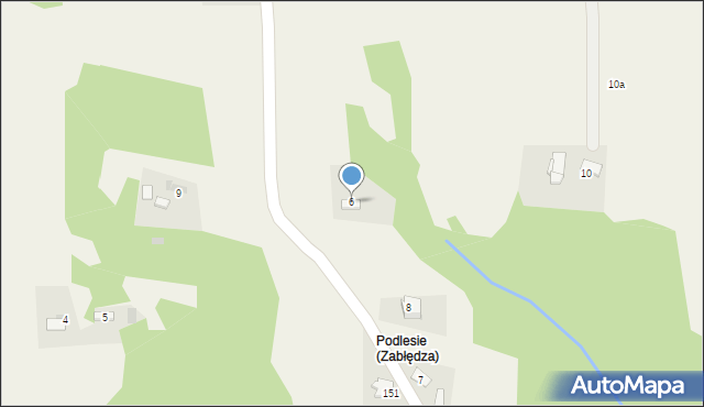 Zabłędza, Zabłędza, 6, mapa Zabłędza