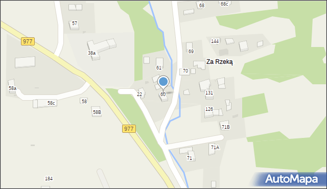 Zabłędza, Zabłędza, 60, mapa Zabłędza