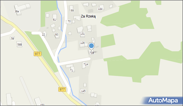 Zabłędza, Zabłędza, 71B, mapa Zabłędza