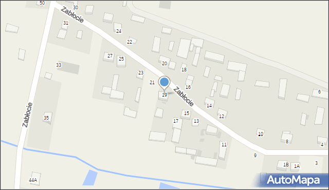 Zabłocie, Zabłocie, 19, mapa Zabłocie