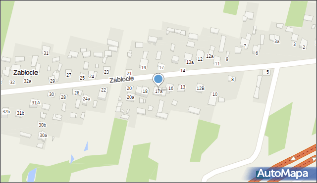 Zabłocie, Zabłocie, 17a, mapa Zabłocie