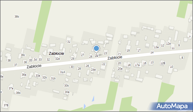 Zabłocie, Zabłocie, 24, mapa Zabłocie