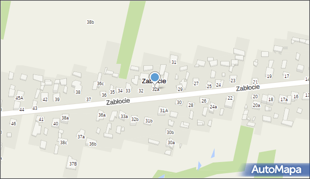 Zabłocie, Zabłocie, 32a, mapa Zabłocie