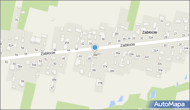 Zabłocie, Zabłocie, 38a, mapa Zabłocie