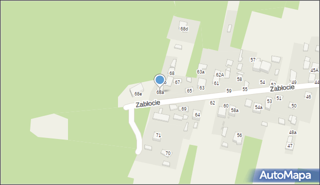 Zabłocie, Zabłocie, 68a, mapa Zabłocie