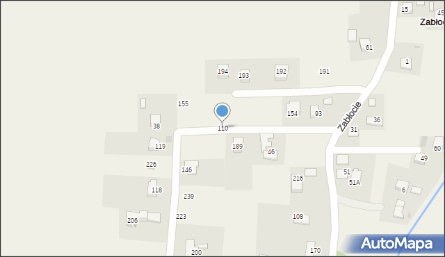 Zabłocie, Zabłocie, 110, mapa Zabłocie