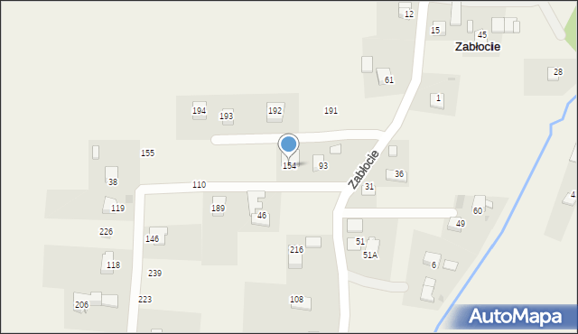 Zabłocie, Zabłocie, 154, mapa Zabłocie