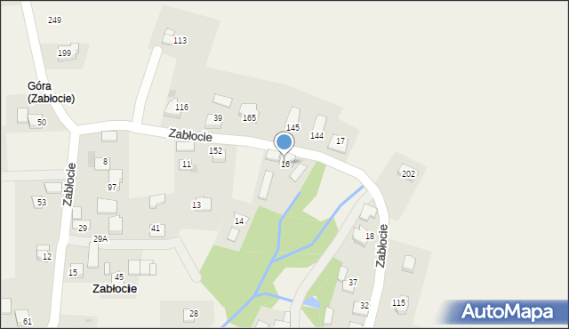 Zabłocie, Zabłocie, 16, mapa Zabłocie