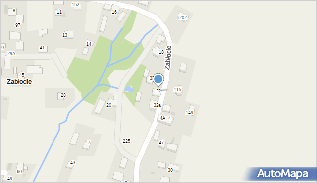 Zabłocie, Zabłocie, 32, mapa Zabłocie