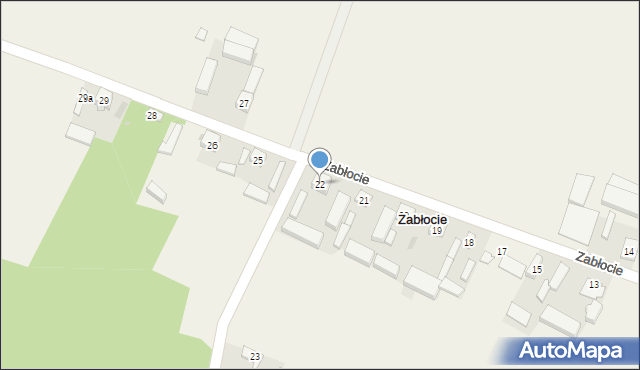 Zabłocie, Zabłocie, 22, mapa Zabłocie