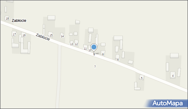 Zabłocie, Zabłocie, 9, mapa Zabłocie